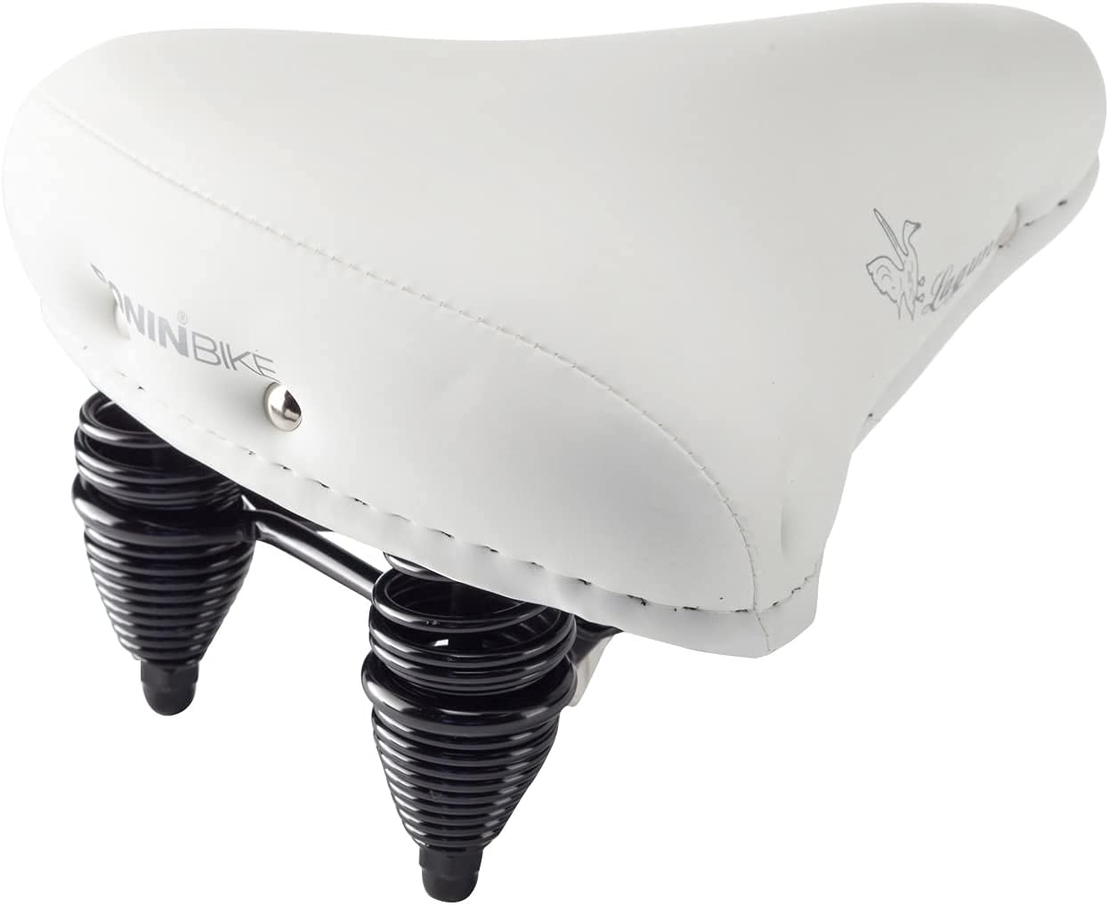Laguna Double Spring Saddle 100 White