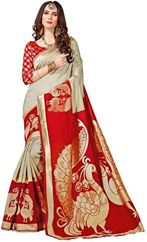 Indira Designer Cotton Saree with Blouse Piece