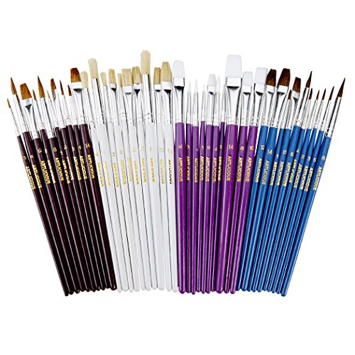 40 Pack Paint Brushes for Acrylic Painting Small Paint Brush Set