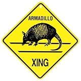 KC Creations Armadillo Xing caution Crossing Sign wildlife Gift
