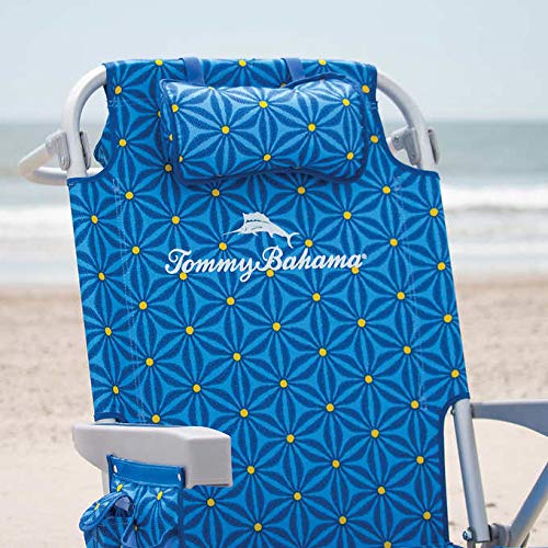 2 Tommy Bahama Backpack Beach Chairs / Blue Beachfront Decor