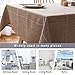 ColorBird Solid Embroidery Lattice Tablecloth Cotton Linen Dust-Proof Checkered Table Cover for Kitchen Dinning Tabletop Decoration (Rectangle/Oblong, 52 x 86 Inch, Linen)