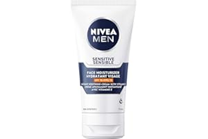 NIVEA Men Crème hydratante pour le visage pour peaux sensibles avec SPF 15 (75 ml), crème hydratante pour le visage pour homm