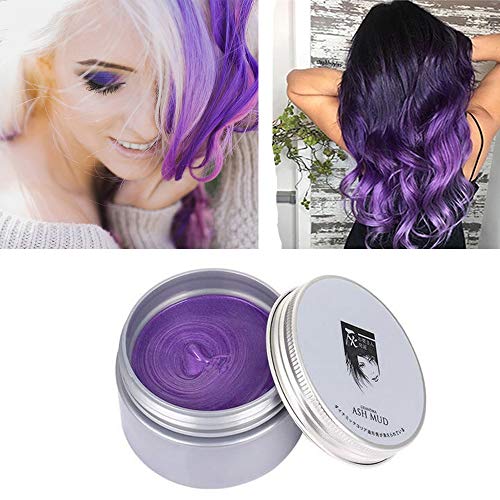Purple Hair Color Wax, Temporary Hair Color 4.23 oz for Clubbing, Daily Use, Party, Cosplay, Halloween (Purple)
