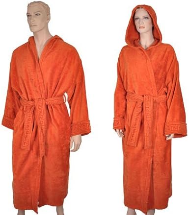 mens orange bathrobe