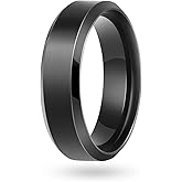 Lonage Stainless Steel Ring for Men Women Wedding Ring, Basic Flat Rings, Polished Matt Finish Rings