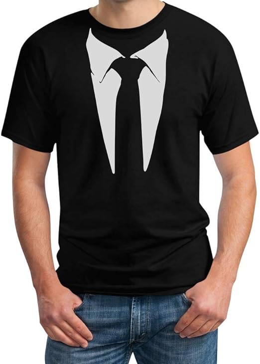 maglietta con cravatta stampata