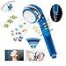 Geekpure 4 Stage Universal Handheld Showerhead Shower Filter -Remove Hardness and Chlorine Add Vitamin C Dry Skin NO Longer Itchy-2 Filters Included-BPA free (Blue)