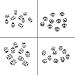 Pangda 40 Pieces Hair Tube Beads Dreadlocks Beads Hair Braiding Jewelry Hair Decoration Accessories, 4 Styles, Tibetan Silver