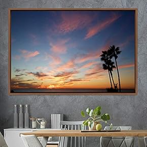 signwin Framed Canvas Wall Art Palm Tree Colorful...