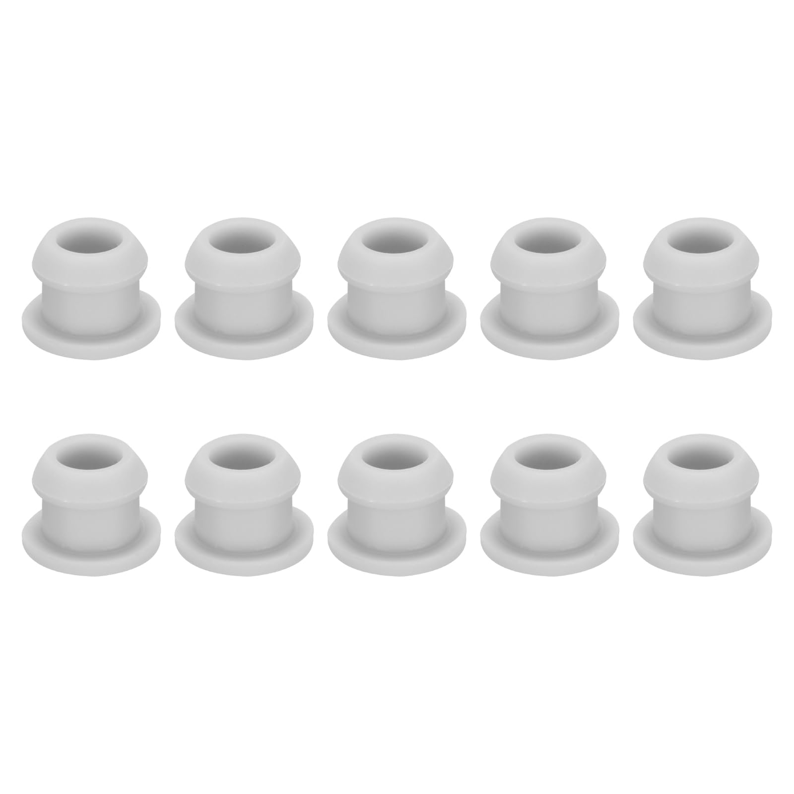 Rebower Snap in Locking Hole Plugs Rubber Panel Seal Cover Drilled Silicone Caps, [for Kitchen Rubber, Waterproof Sealing Plugs] - 10.5mm/0.4in/Gray/10Pcs