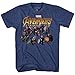 Marvel Avengers Infinty War Team Circles Mens Graphic T-Shirt (Extra Large, Heather Navy)