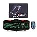 Gaming Keyboard and Mouse Sets – BAKTH 3 Cool Colors LED Backlit Wired USB Keyboard and Mouse Combo for PC Computer Games Including Durable Mouse Mat (Black)thumb 1