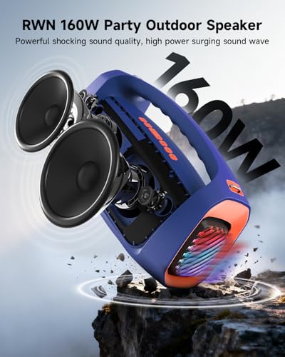 RWN Portable Bluetooth Speakers (Blue+Orange)