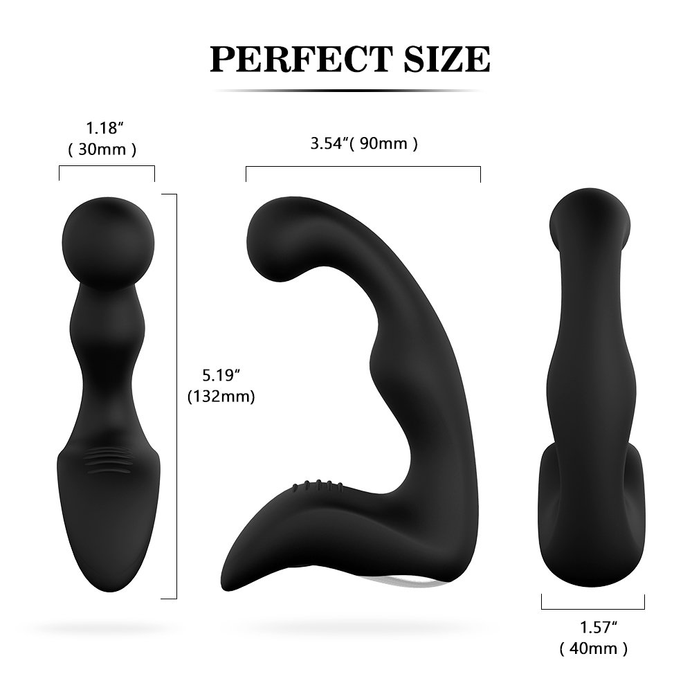 Male Anal Massager 9 Speeds Resonates Vibrating Prostate Massager Waterproof Rechargeable Anal Vibrator Butt Plug Adult Sex Toys for Men Couples