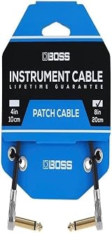 BOSS Bpc-8 8in Patch Cable with Slimline Pancake Plugs for Pedalboards