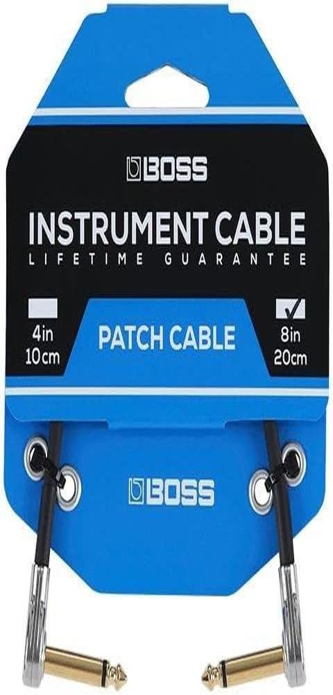 BOSS Bpc-8 – 8In/20Cm Length – Space-Saving Pedal Patch Cable with Slimline Pancake Plugs for Pedalboards