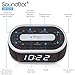 SoundBot SB1020 FM RADIO Bluetooth Wireless Speaker & Dual Alarm Clock for Music Streaming w/FM Tuner, 2.1A USB Charging Output, 3.5mm AUX Line-In, LED Night Light
