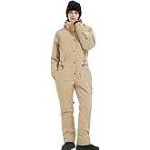 SNBOCON Womens One Piece Ski Suit Colorful Snowboard Snowsuits Jumpsuits Waterproof Hooded Warm Jackets Winter Outdoor