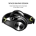Bluetooth Headphones Over Ear, Hi-Fi Stereo Wireless Headset, Foldable, Soft Memory-Protein Earmuffs, w/Built-in Mic and Wired Mode for PC/Cell Phones/TV (Black with Case)thumb 2