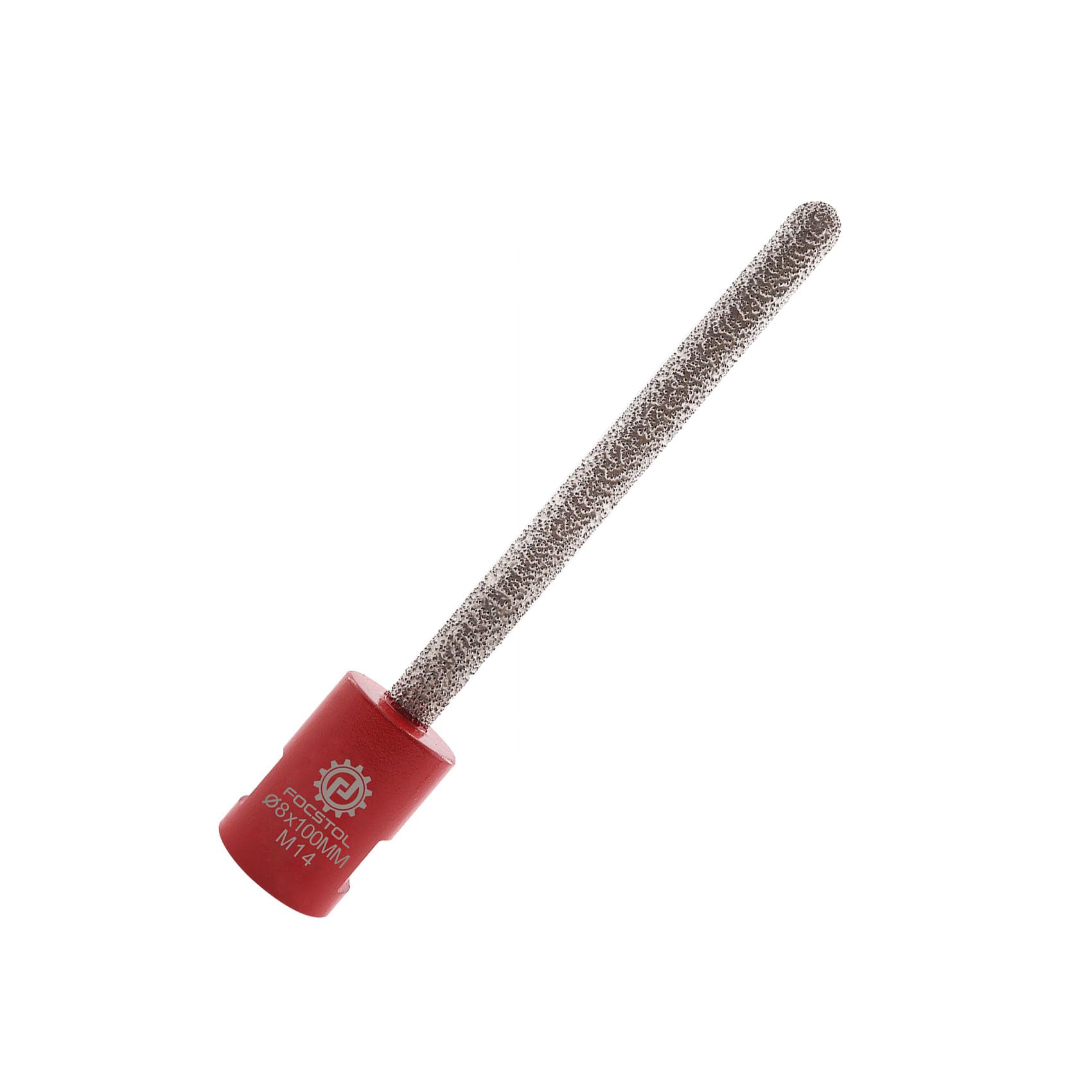 FOCSTOL Diamond Mortar Raking Bit - 8mm x 100mm Diamond Mortar Router for Mortar Raking Tuck Pointing Masonry Stone Brick Removal M14 Thread