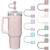 GGDECA 7Pcs Straw Cover Cap for Stanley Cup,Simple 10mm(0.4inch) Silicone Straw Toppers for Stanley 40&30oz Tumbler Accessories-Multicolor