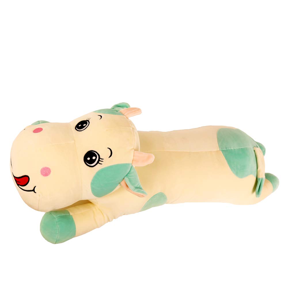 FeiWen Plush Cute cow Stuffed Cotton Soft Animal Toy for Kids/Couples/Friends (Blue, 23.6in)