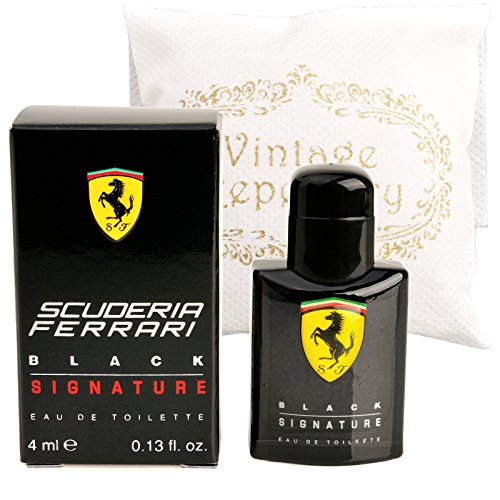 Original Scuderia Ferrari Black Signature Eau De Toiltte EDT 4ml 0.13oz Cologne for Men Homme Perfume Miniature Mini Parfum Collectible Bottle New In Box - Thumbnail 4