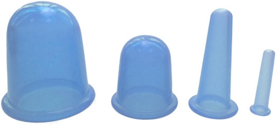 Cheap4uk 4 PCS Silicone Vacuum Massage Cupping Body Therapy Anti-cellulite Cup Set Traditional Chinese Health Care-Colorful
