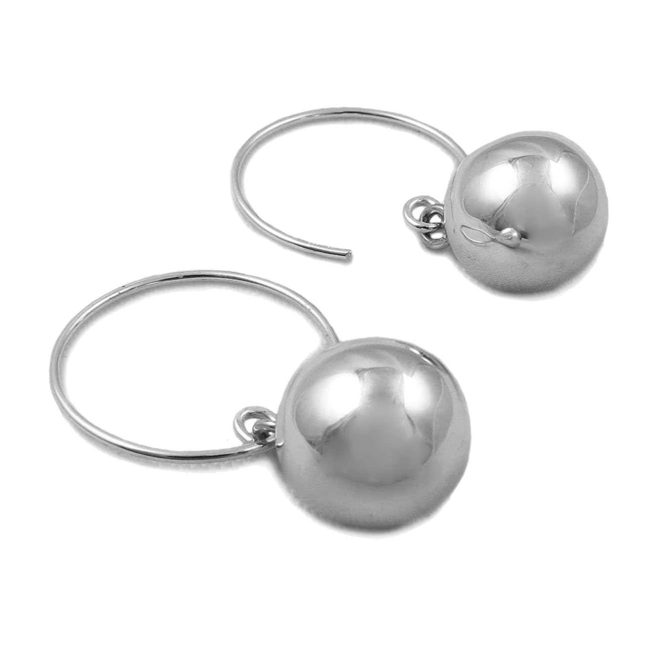 Sterling 925 Silver Ball Bead Drop Earrings