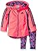adidas Baby Girls' Zip Jacket and Pant Set, Flash Red, 12 Months