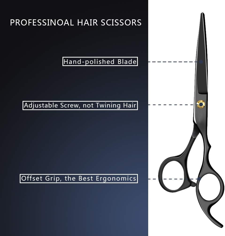 Hair Cutting Scissors Professional Hair Cutting Kit Tooth Shears Scissor&Straight Scissors Home Hair Cutting Shear for Women, Men, Kids, Gift for Friends, Family : Beauty
