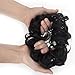 SLLIE Messy Hair Bun Extensions Chignons Hair Hair Scrunchie Scrunchy Updo Hairpiece Natural Blackthumb 4