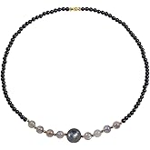 Jewever Moonstone Amethyst Citrine Crystal Necklaces Choker Necklace for Women Healing Crystals and Gemstone Necklaces Balance Meditation Jewellery Gifts