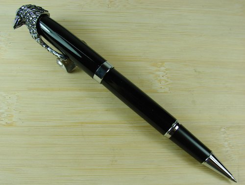 Lanxivi American Bald Eagle Head Clip Fuliwen Roller Pen with Pen Pouch - Thumbnail 2