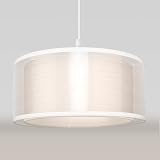 FRIDEKO HOME 2 Tier Light Shade Ceiling Lamp 30cm White Drum Shade