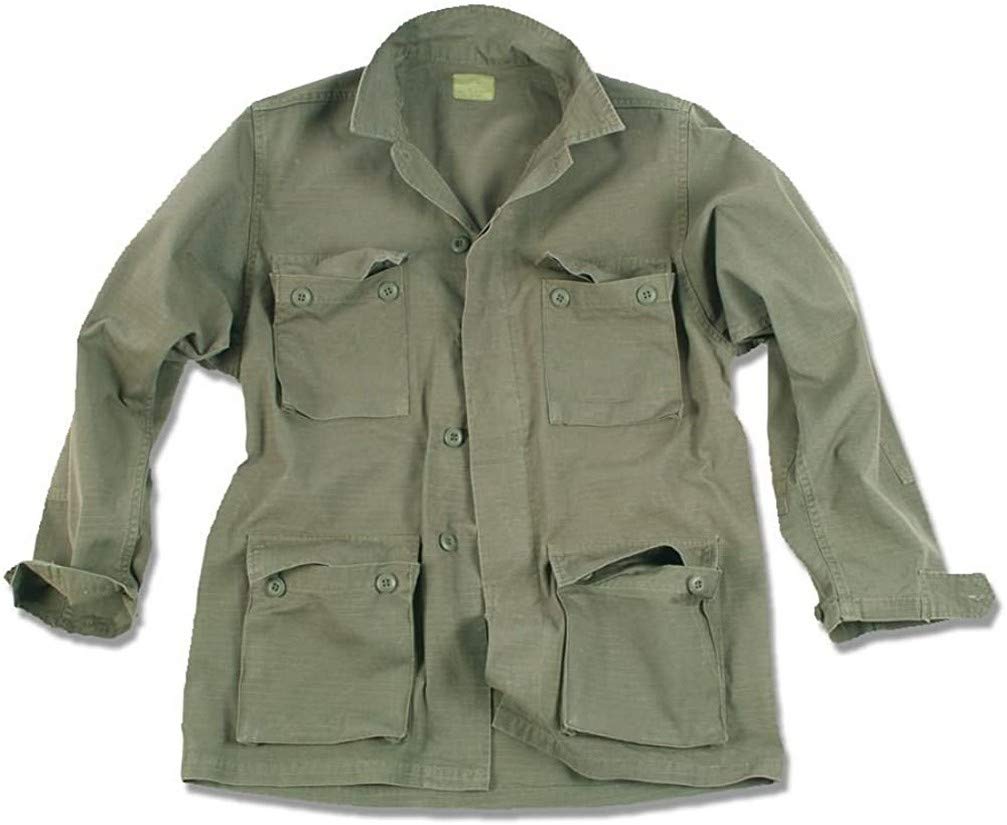 Ripstop Field Jacket (Small, Olive Green)