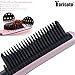 Ceramic Heating Hair Straightening Brush Torisoto Anti-scald Hair Straightener Brush for Detangling and Silky Hair (Pink)