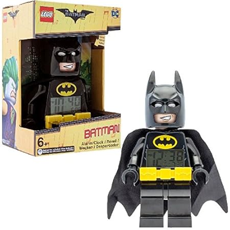 Despertador infantil con figurita de Batman de BATMAN: LA LEGO PELÍCULA; negro