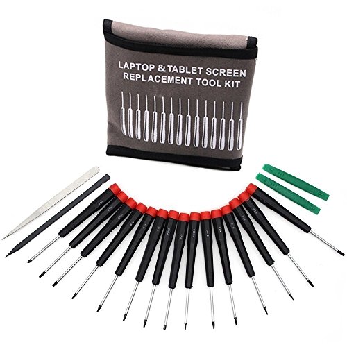 Fixinus 20-Pieces Precision Magnetic Screwdriver Set, Triwing Y0.6, Torx T5 T6 T7 T8, Phillips Pentalobe & Flathead Nylon Spudger Repair Kit for iPhone 7 6S iPad Macbook Pro