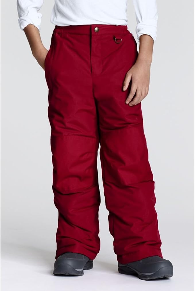 Lands' End Boys' Squall Snow Pants, 20, Rich Red Clothing