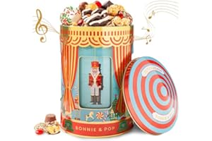 Christmas Gift Basket- Gourmet Food Gifts - Plays Music - Holiday Chocolate and Candy, Sweets and Snacks- Nutcracker Suite- Bonnie and Pop