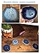 AMOYSTONE Natural Stone Coasters Set of 4 Blue Agate Crystal Coasters 3-3.5
