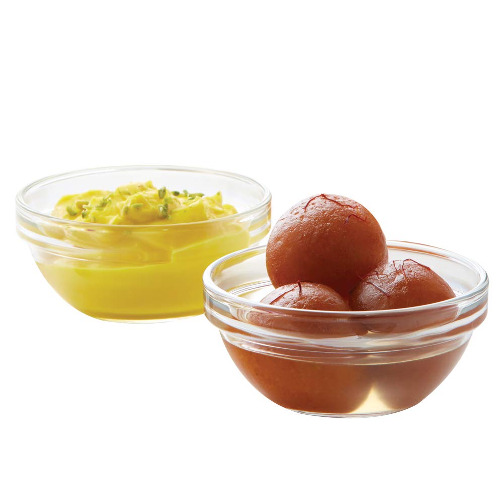 Buy Borosil Stackable Premium Glass Bowls, Set of 6, 150ml Online at