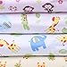 Elf Star Cotton Bamboo Fiber Breathable Waterproof Underpads Mattress Pad Sheet Protector, Elephant and Giraffe Print, 20