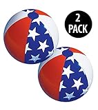 American Patriotic Beach Ball (Set of 2) 4th of July Decorations
