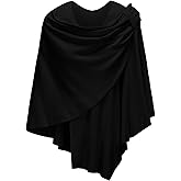 Beautiful Nomad Women's Elegant Poncho Sweater Wrap Cross Front Soft Warm Shawl Wraps for Fall Winter