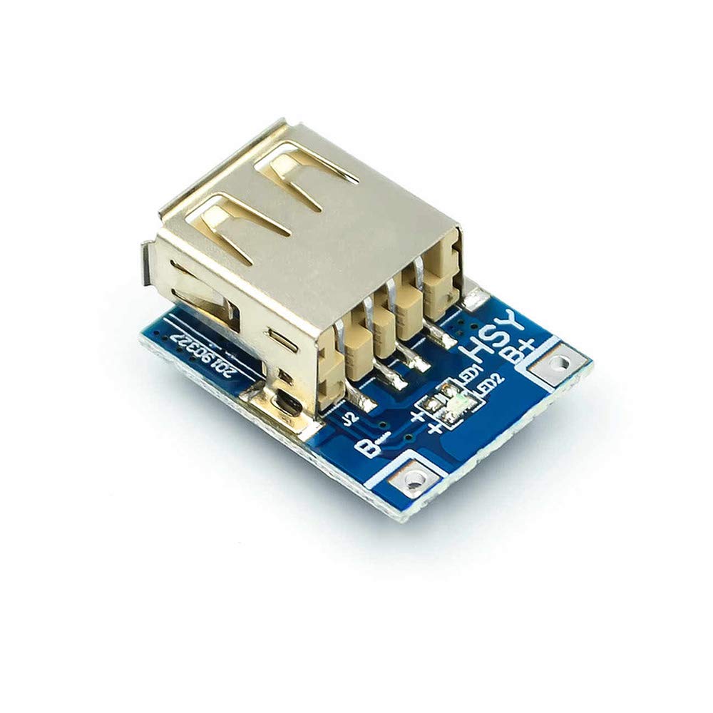 Youmile 10Pcs 5V Battery Charging Protection Board 1A Boost Step Up Power Supply Module 134N3P Lithium Battery Li-ion Charger Board for DIY LED Display USB and Micro Port - Image 5
