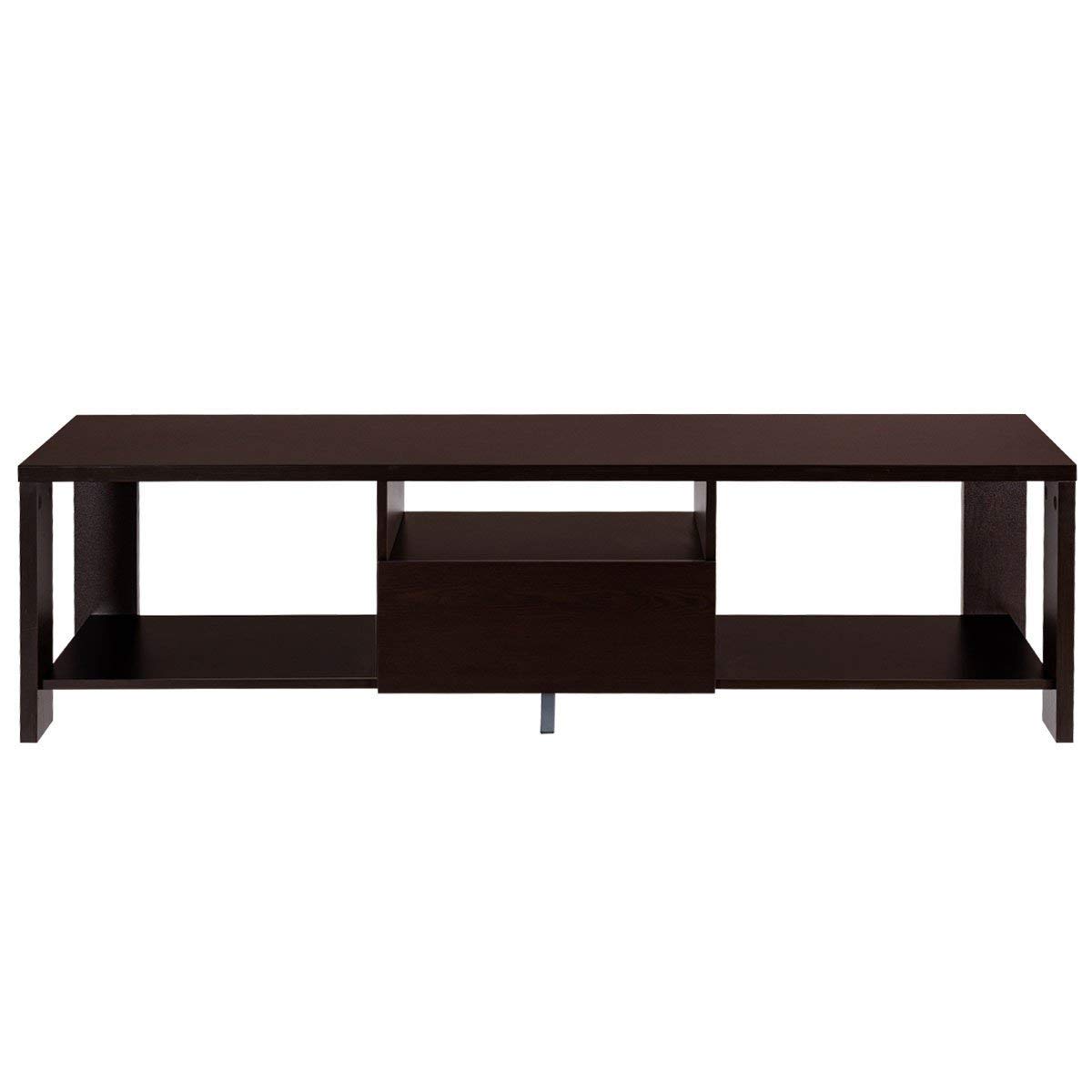 Tangkula TV Stand Home Living Room Modern Wood Entertainment Media