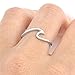 Wave Sea Ocean Thin Swirl Thumb Ring New .925 Sterling Silver Band Sizes 2-13